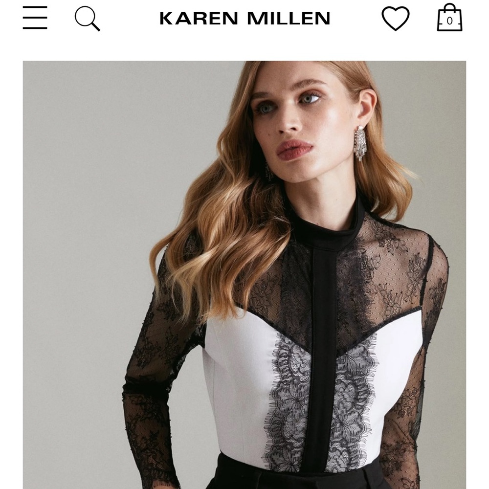ALL BLACK Karen Millen bodysuit. Never worn!